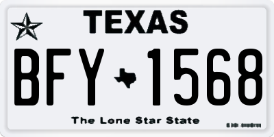 TX license plate BFY1568