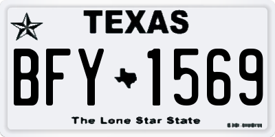 TX license plate BFY1569