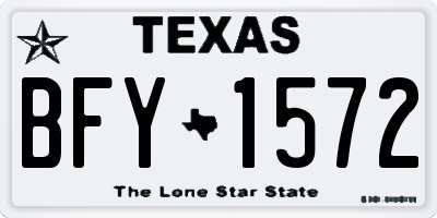 TX license plate BFY1572