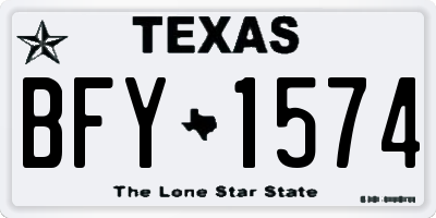 TX license plate BFY1574