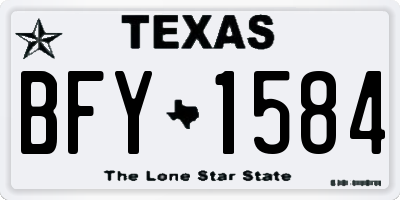 TX license plate BFY1584