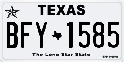 TX license plate BFY1585