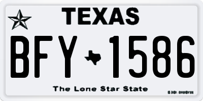 TX license plate BFY1586
