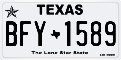 TX license plate BFY1589