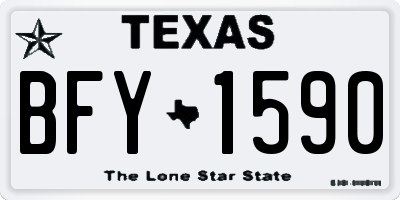 TX license plate BFY1590