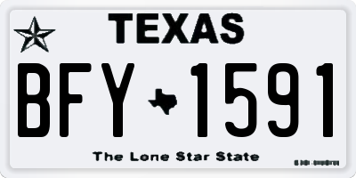 TX license plate BFY1591