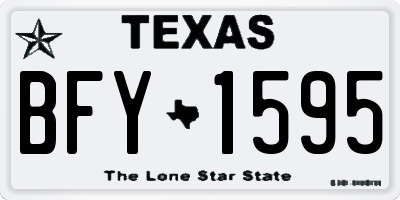 TX license plate BFY1595