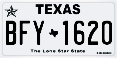 TX license plate BFY1620