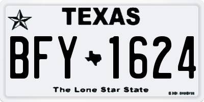TX license plate BFY1624