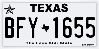 TX license plate BFY1655