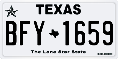 TX license plate BFY1659