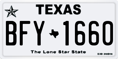 TX license plate BFY1660