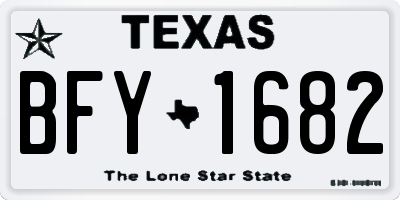 TX license plate BFY1682