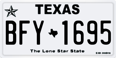 TX license plate BFY1695