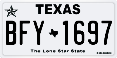 TX license plate BFY1697