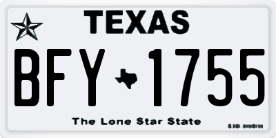 TX license plate BFY1755
