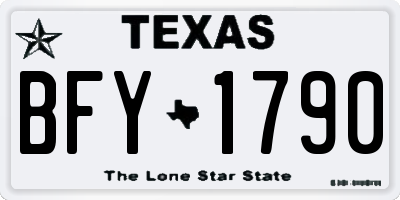 TX license plate BFY1790