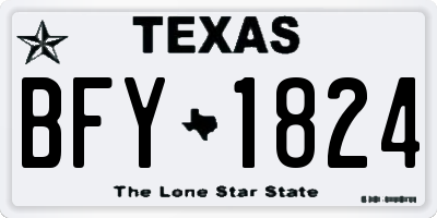 TX license plate BFY1824