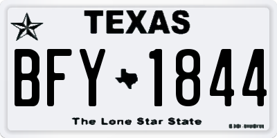 TX license plate BFY1844