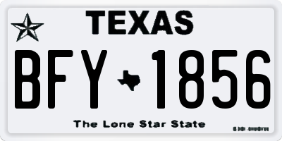 TX license plate BFY1856