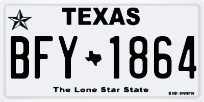 TX license plate BFY1864