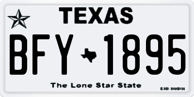 TX license plate BFY1895