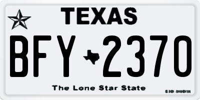 TX license plate BFY2370