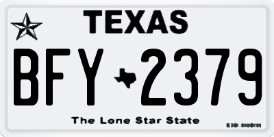 TX license plate BFY2379