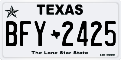 TX license plate BFY2425