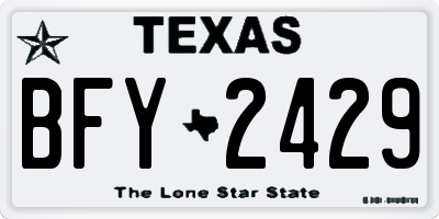 TX license plate BFY2429