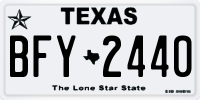 TX license plate BFY2440