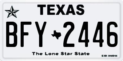TX license plate BFY2446