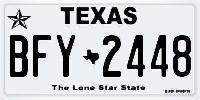 TX license plate BFY2448
