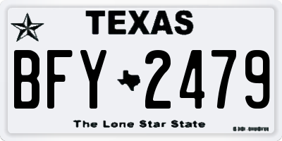 TX license plate BFY2479