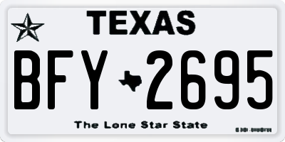TX license plate BFY2695