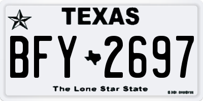 TX license plate BFY2697