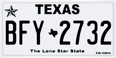 TX license plate BFY2732