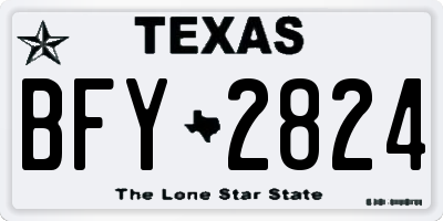 TX license plate BFY2824