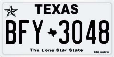 TX license plate BFY3048