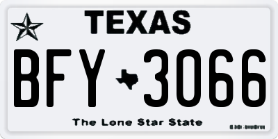 TX license plate BFY3066
