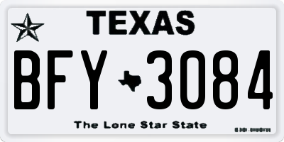 TX license plate BFY3084