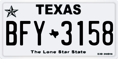 TX license plate BFY3158