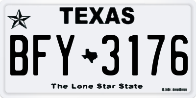 TX license plate BFY3176