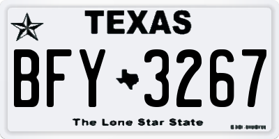 TX license plate BFY3267