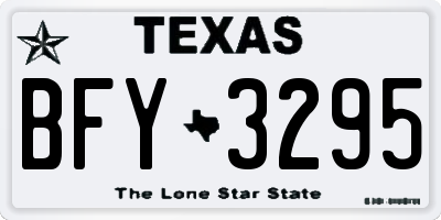 TX license plate BFY3295