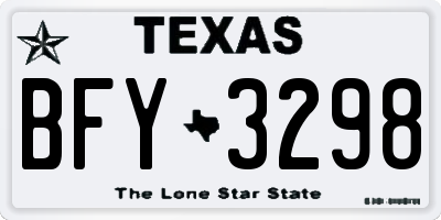 TX license plate BFY3298