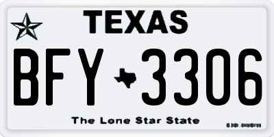 TX license plate BFY3306