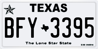 TX license plate BFY3395
