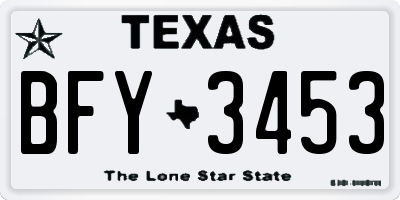 TX license plate BFY3453