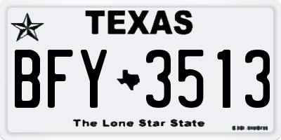 TX license plate BFY3513